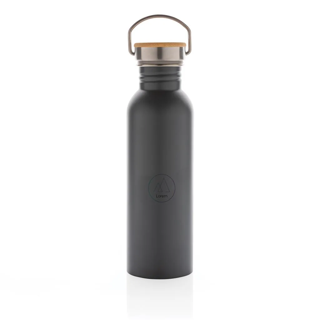 Bouteille logotée en inox et bambou - 700ml - OSLO - Vertlapub
