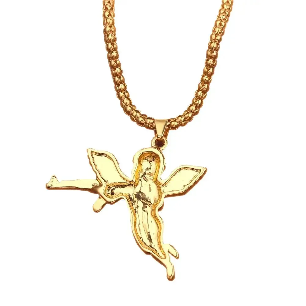 COLLIER MILITAIRE - ANGE DE GUERRE (OR)