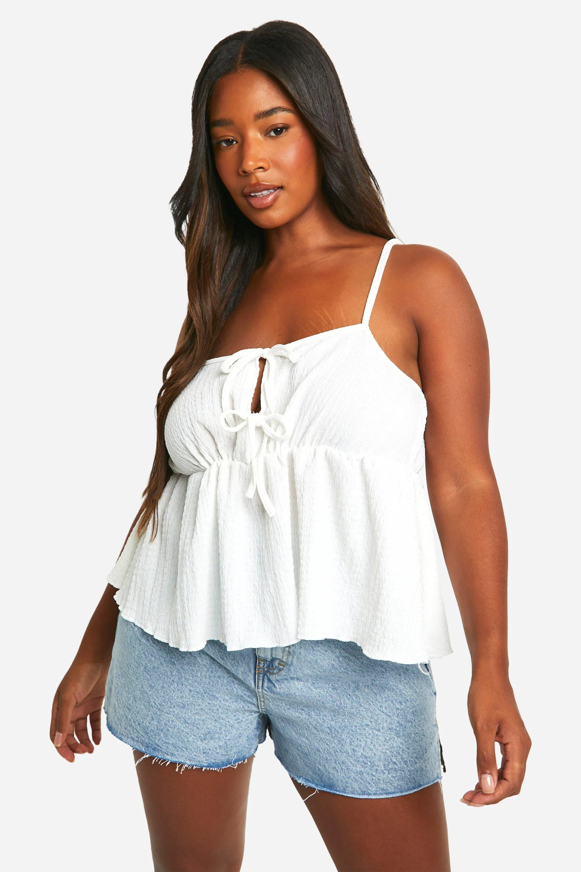 Grande taille - Débardeur texturé noué