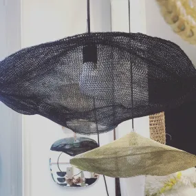 Nomad&Poetic  Suspension Wire with 50/ 60cm Brass Crocheted Lampshade - Trouva
