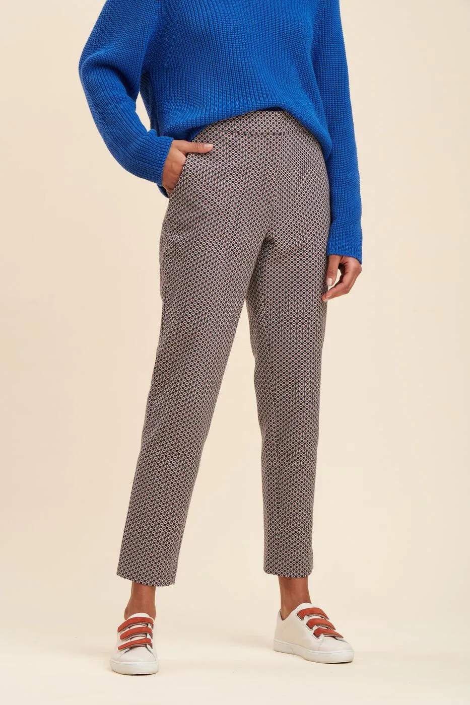 Pantalon jacquard cigarette -  S/36